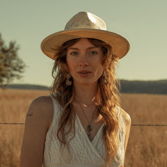 Andromeda Vented Straw Fedora Natural | Stetson