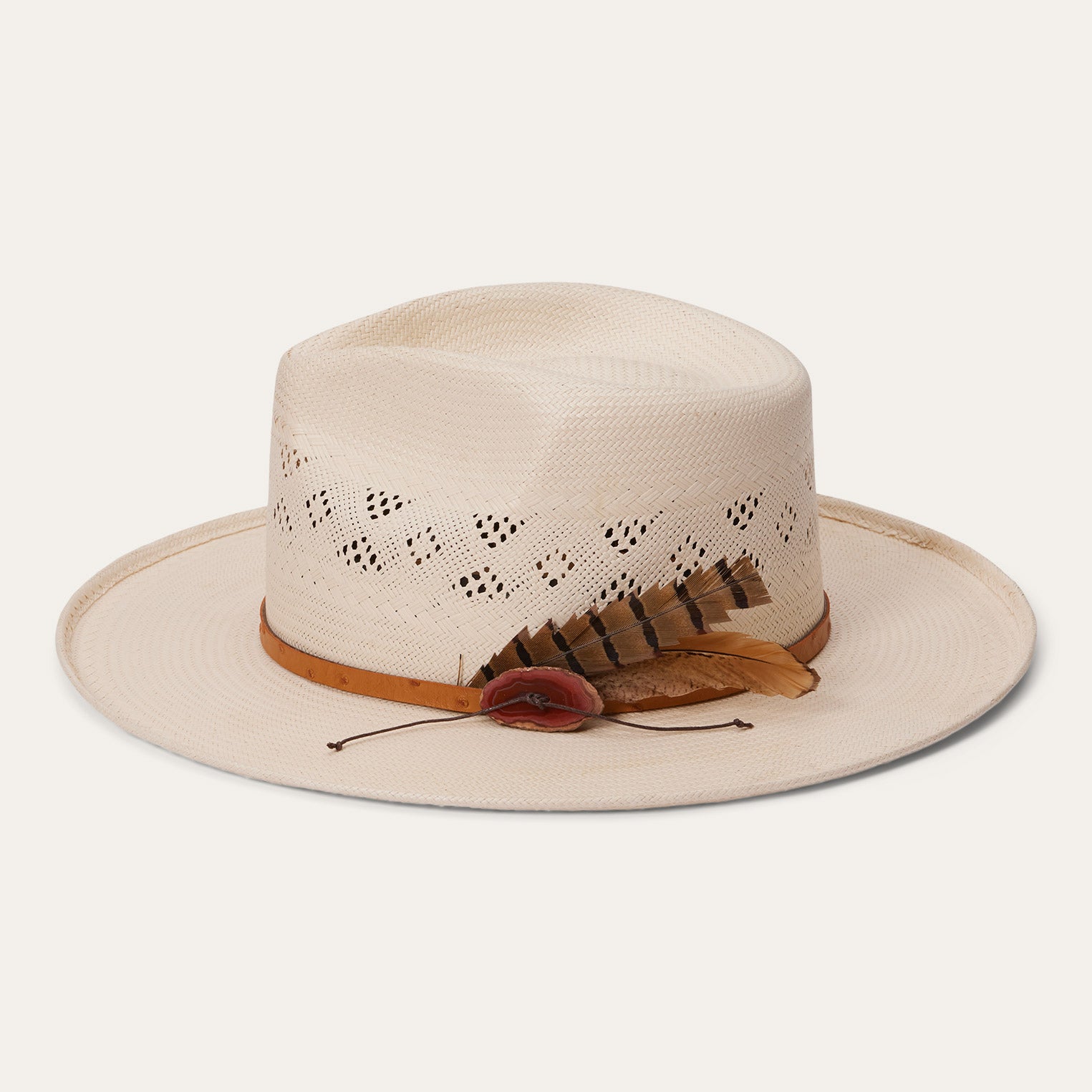 Andromeda Vented Straw Fedora Natural | Stetson