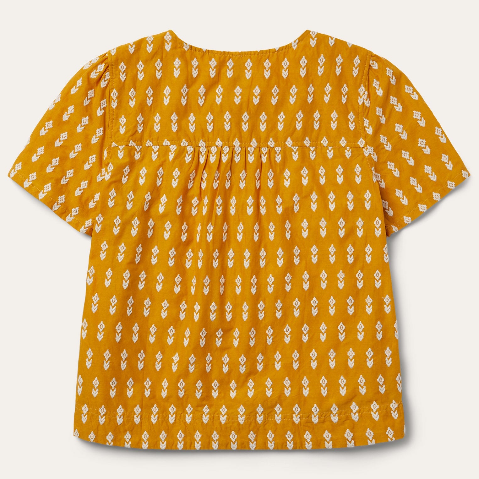 Short-Sleeved Aztec Blouse Yellow | Stetson