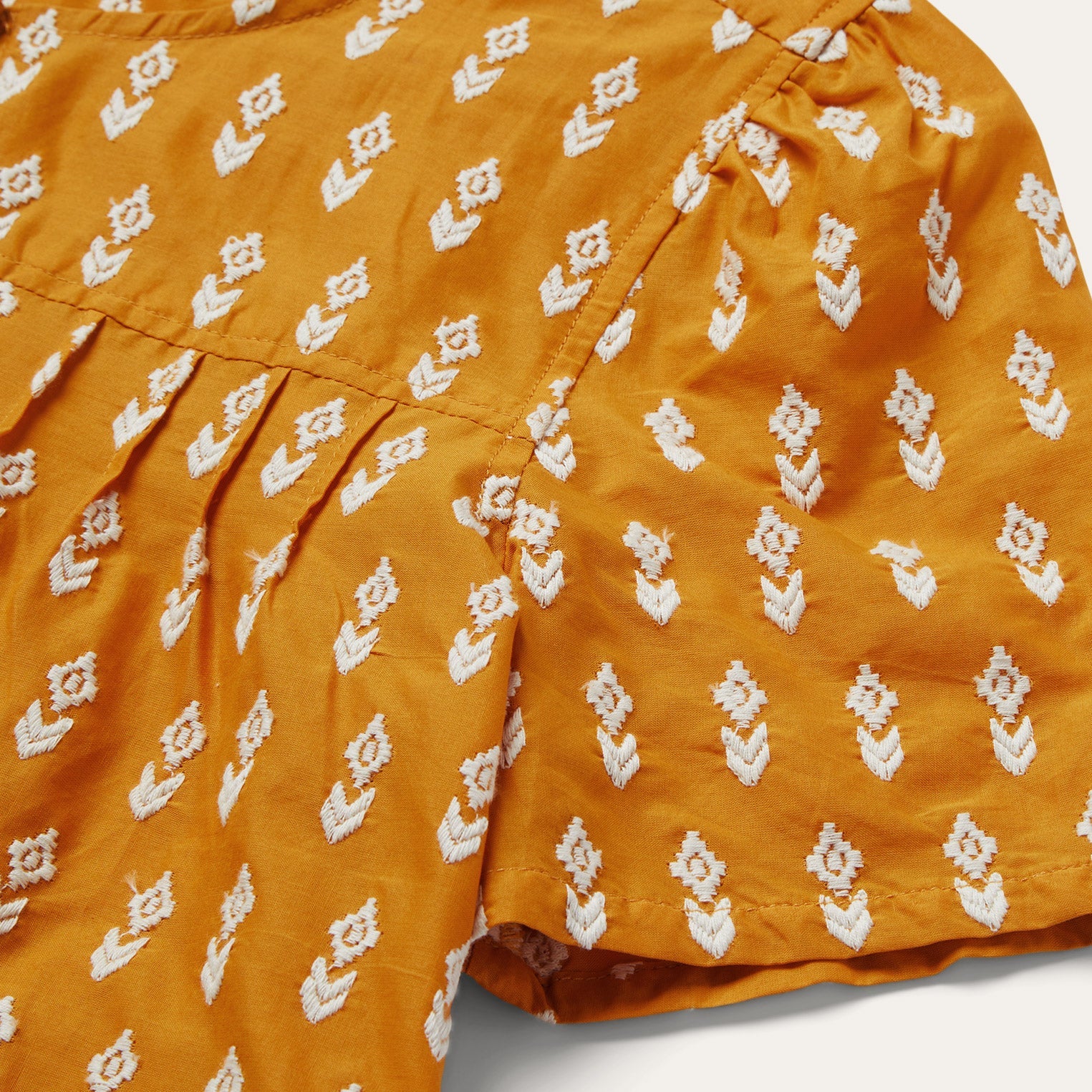 Short-Sleeved Aztec Blouse Yellow | Stetson
