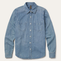 Long-Sleeved Denim Shirt Blue | Stetson