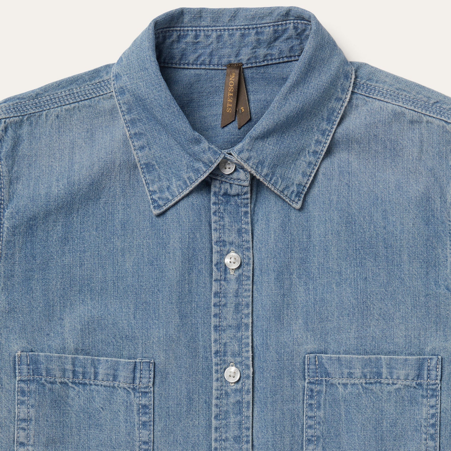 Long-Sleeved Denim Shirt Blue | Stetson