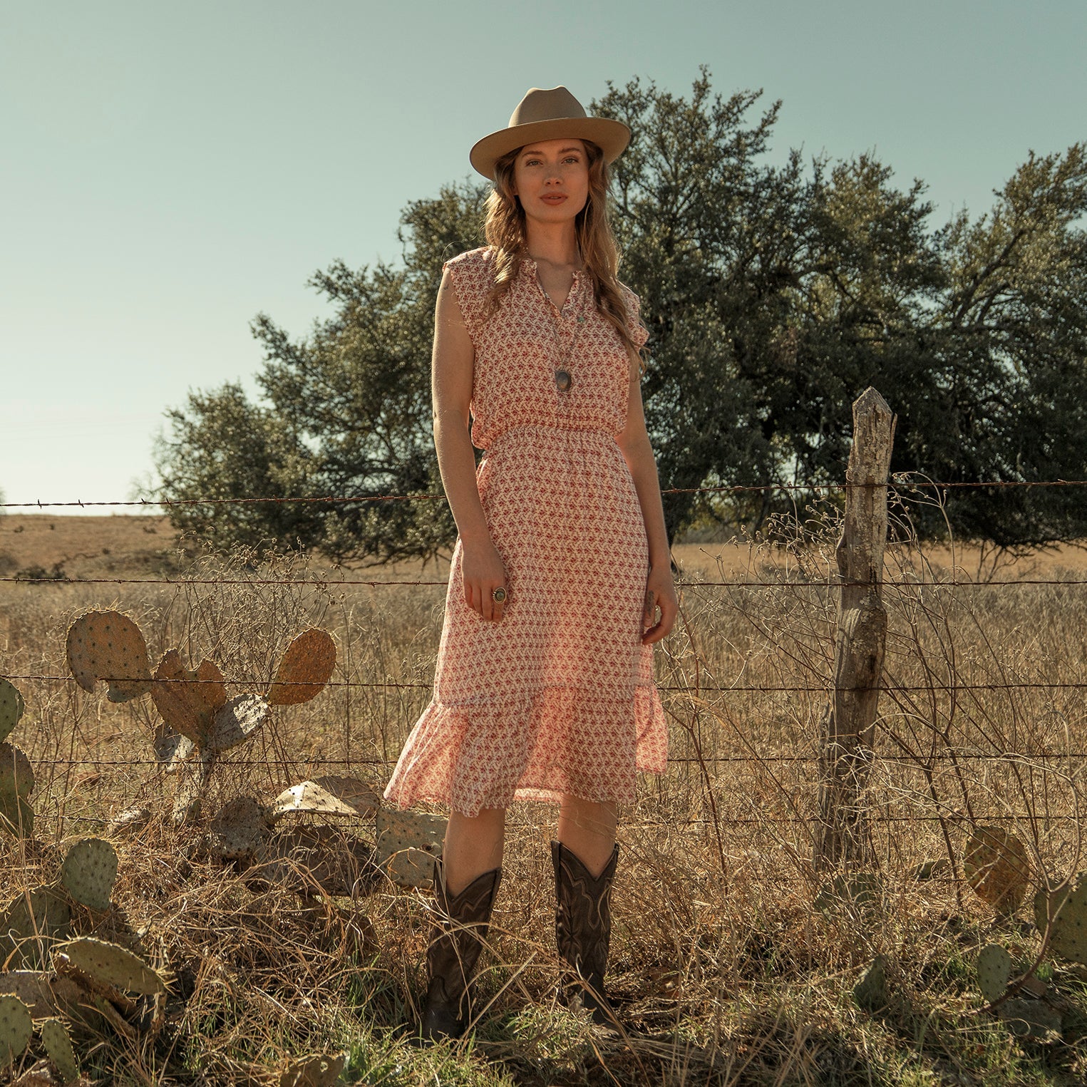 Cottage Floral Dress Red | Stetson