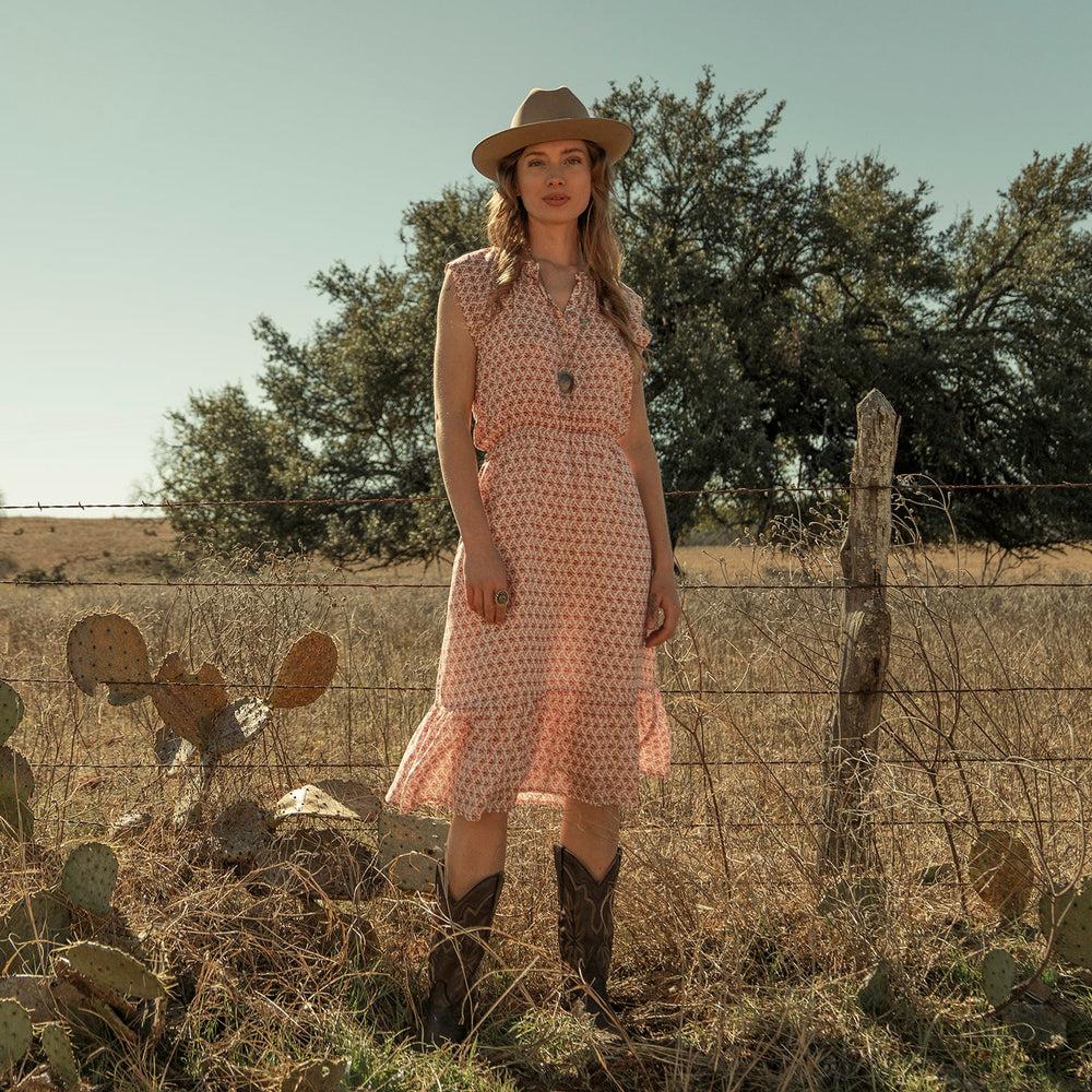 Cottage Floral Dress Red | Stetson