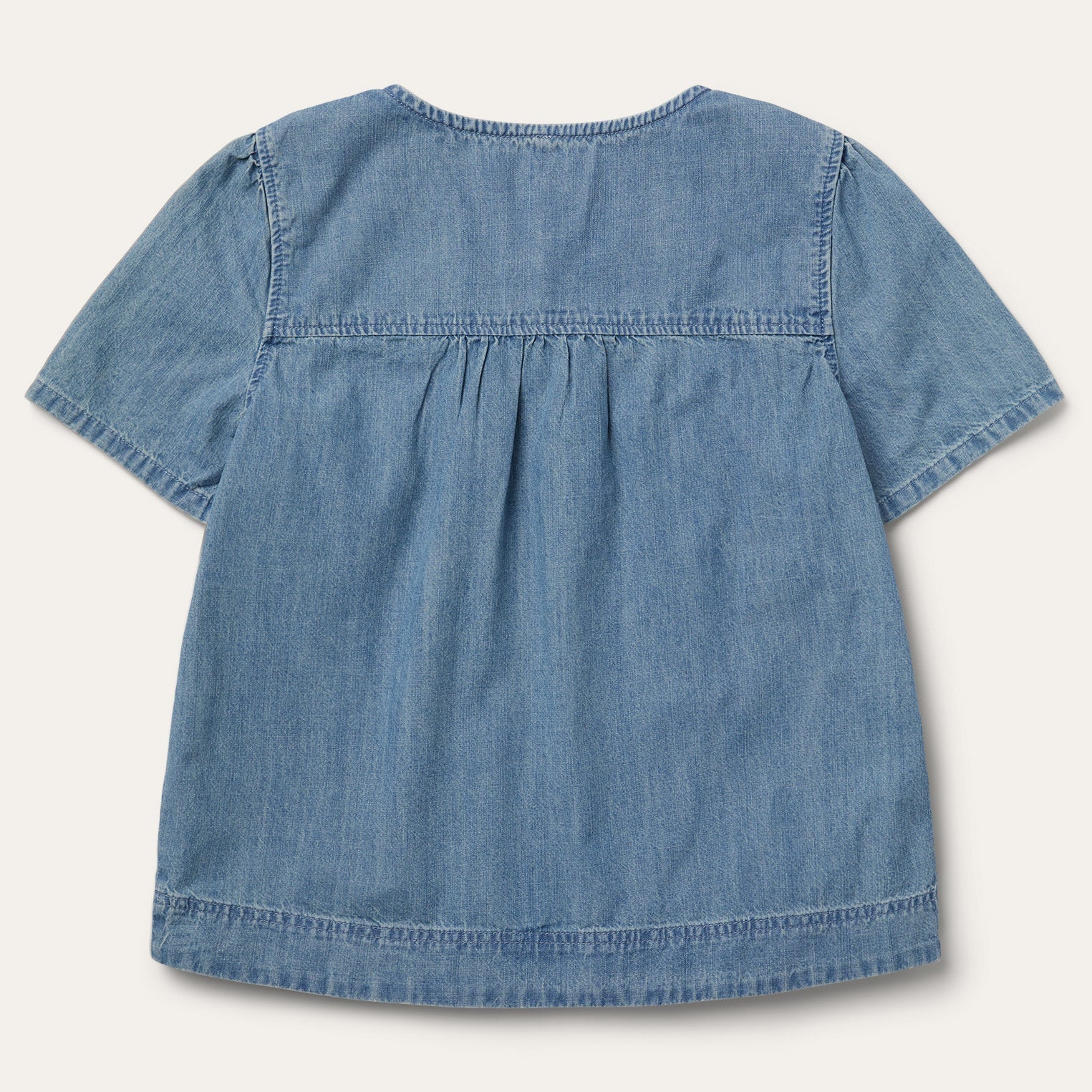Short-Sleeved Denim Blouse Blue | Stetson