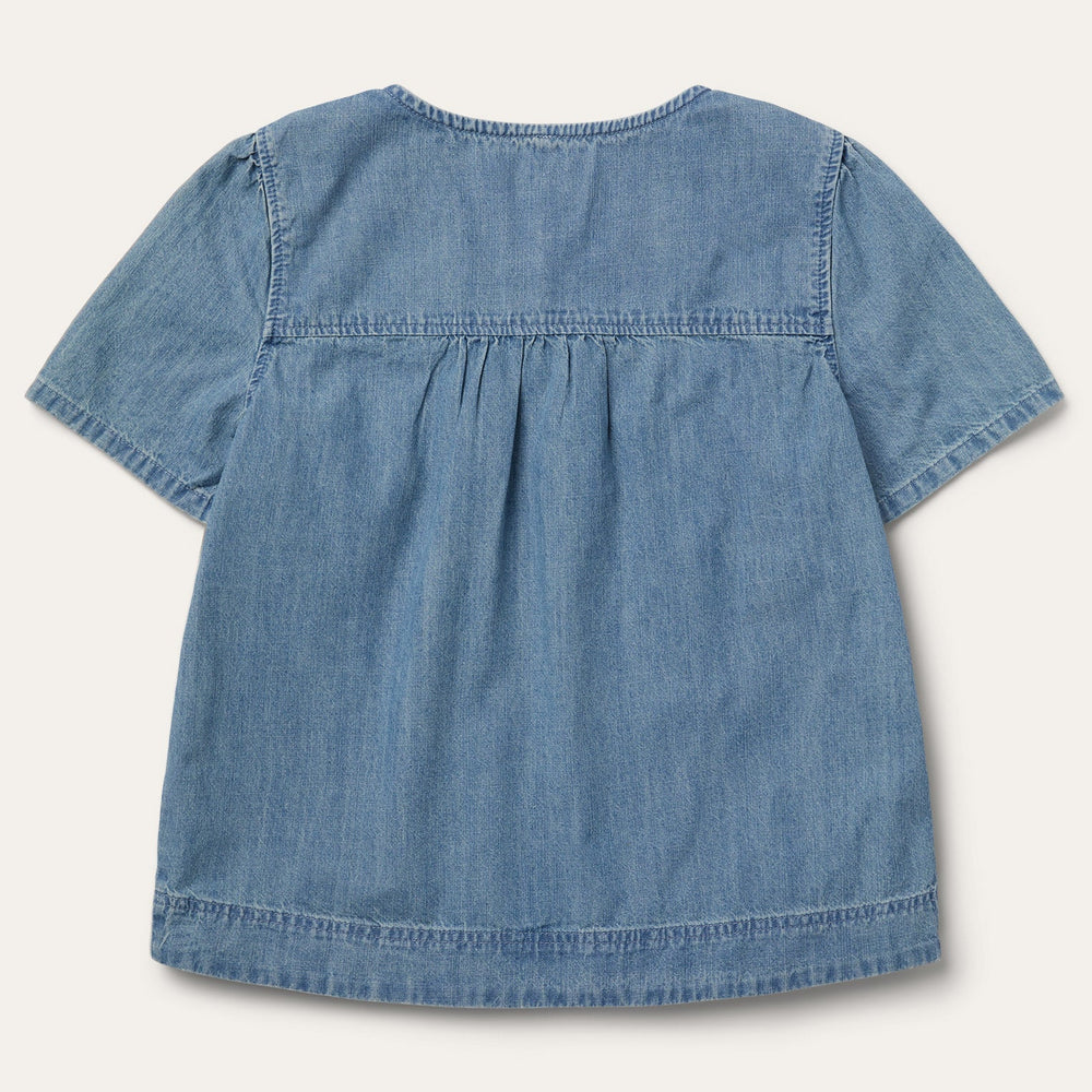 Short-Sleeved Denim Blouse Blue | Stetson