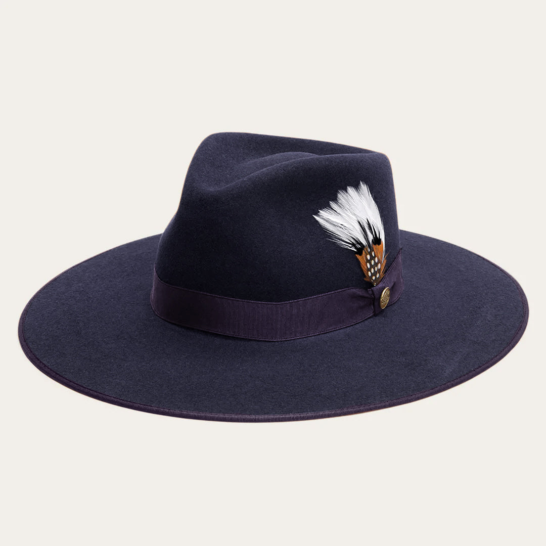 Midtown Wide Flat Brim Hat Navy | Stetson