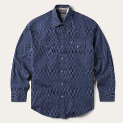 Blue Polaris Geo Print Western Shirt Blue | Stetson