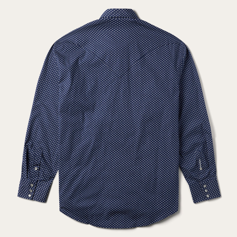 Blue Polaris Geo Print Western Shirt Blue | Stetson