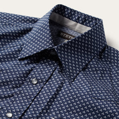 Blue Polaris Geo Print Western Shirt Blue | Stetson