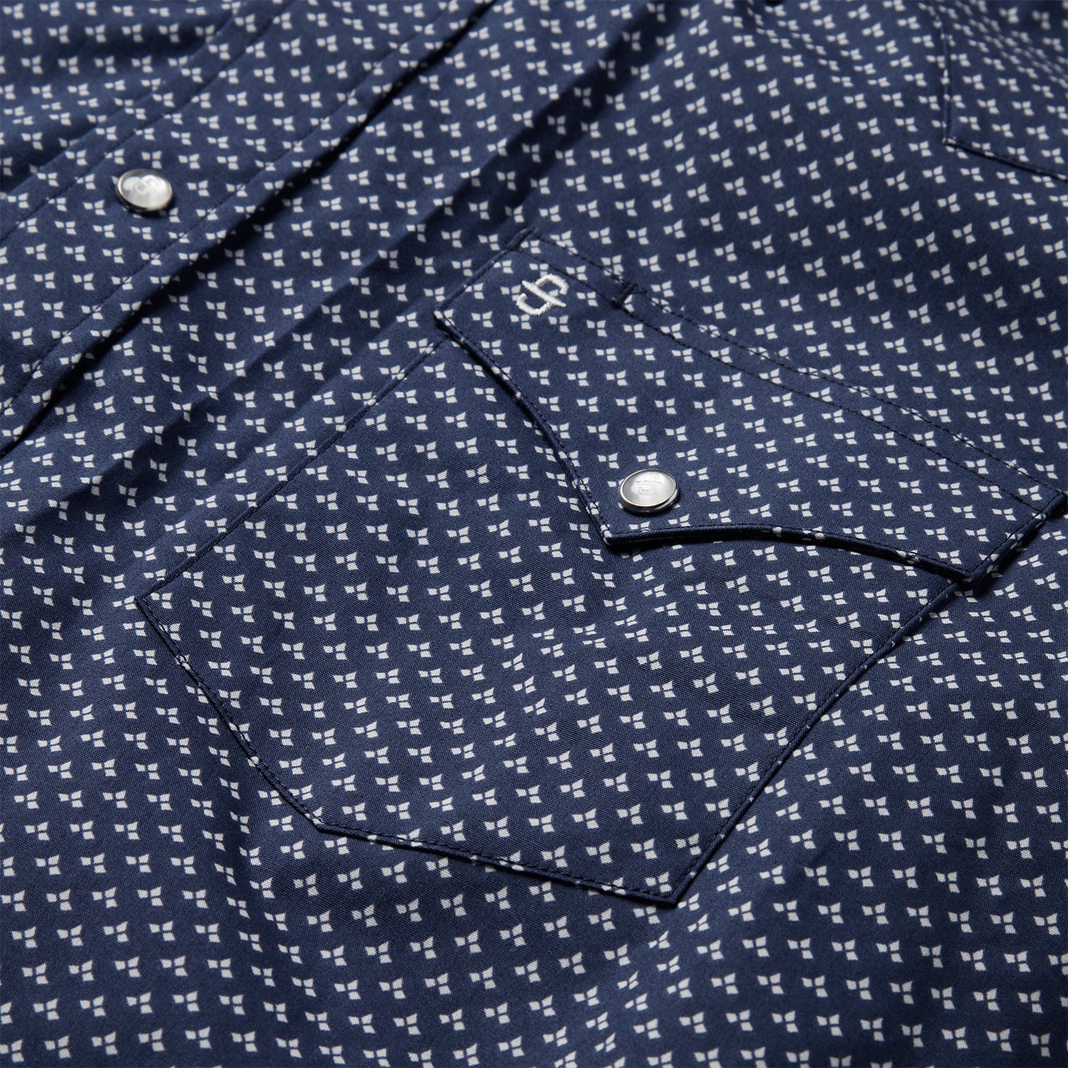 Blue Polaris Geo Print Western Shirt Blue | Stetson