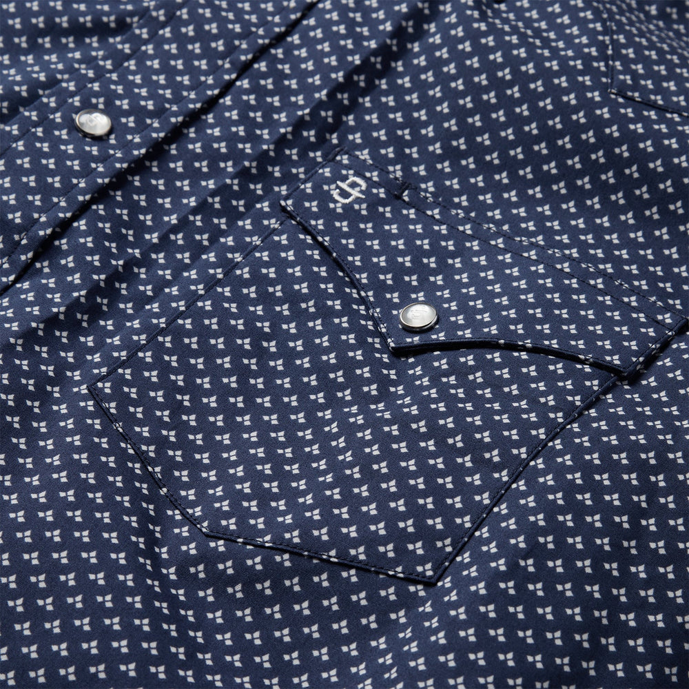 Blue Polaris Geo Print Western Shirt Blue | Stetson