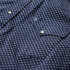 Blue Polaris Geo Print Western Shirt Blue | Stetson