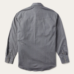 Horseshoe Stripe Print Shirt Grey | Stetson