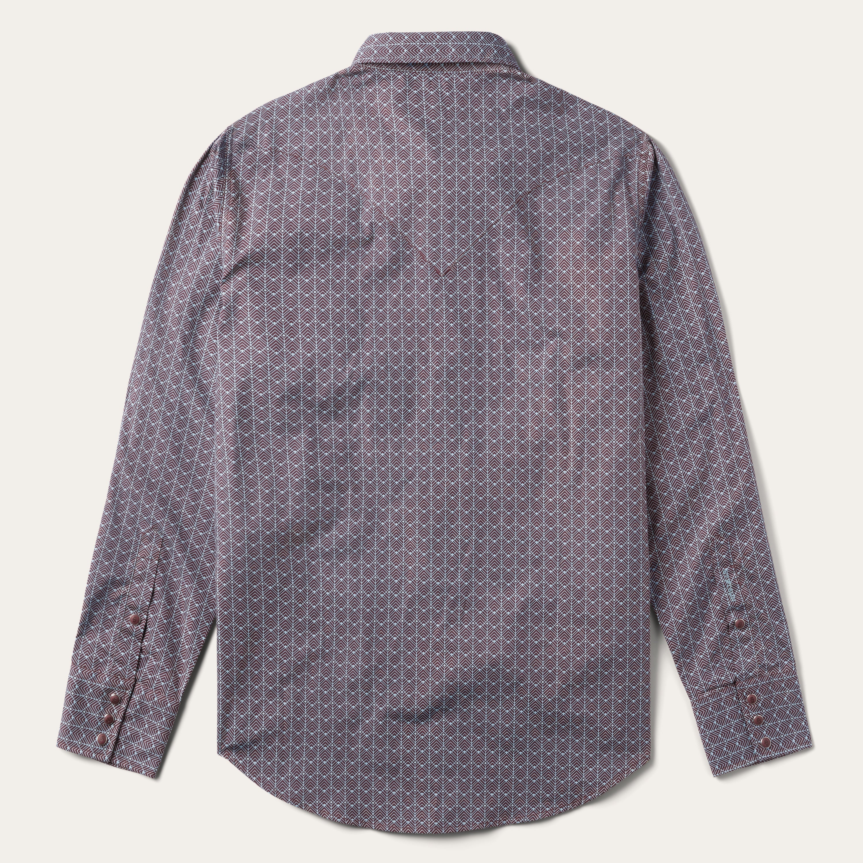 Chevron Grid Shirt Brown | Stetson