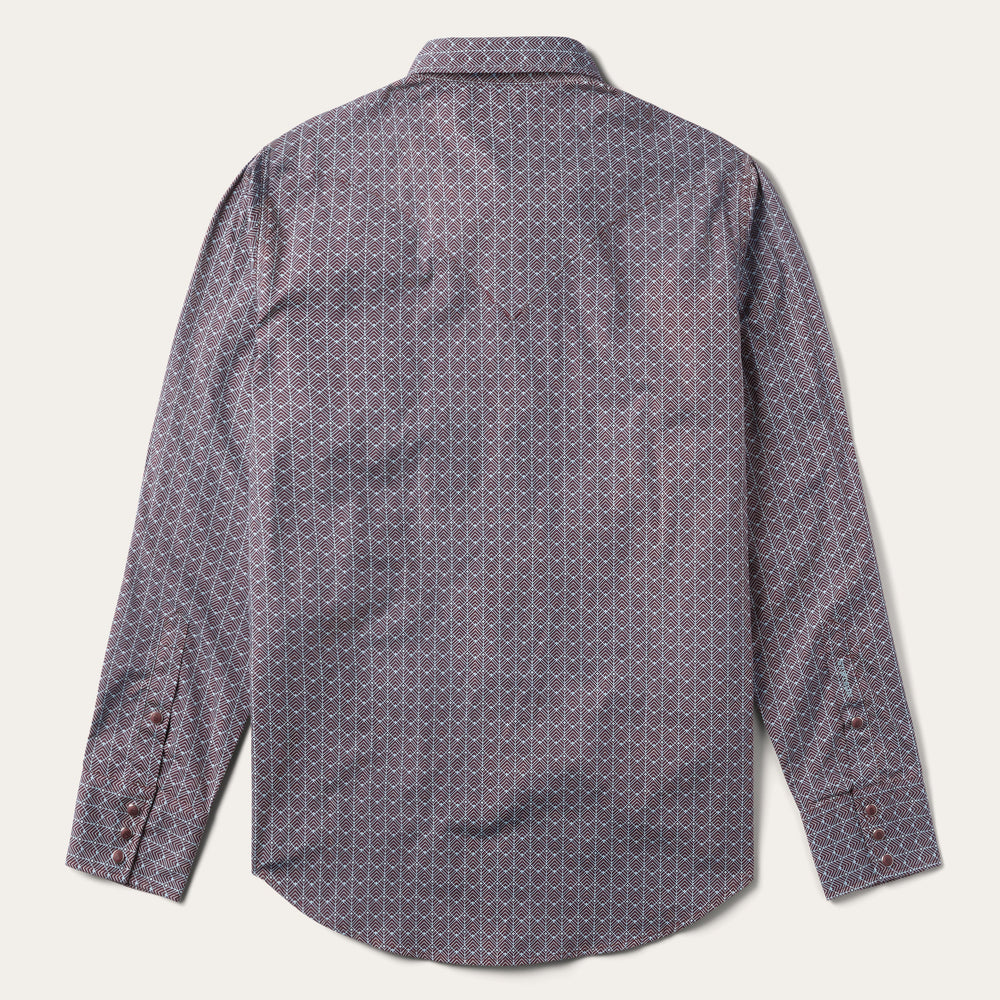 Chevron Grid Shirt Brown | Stetson