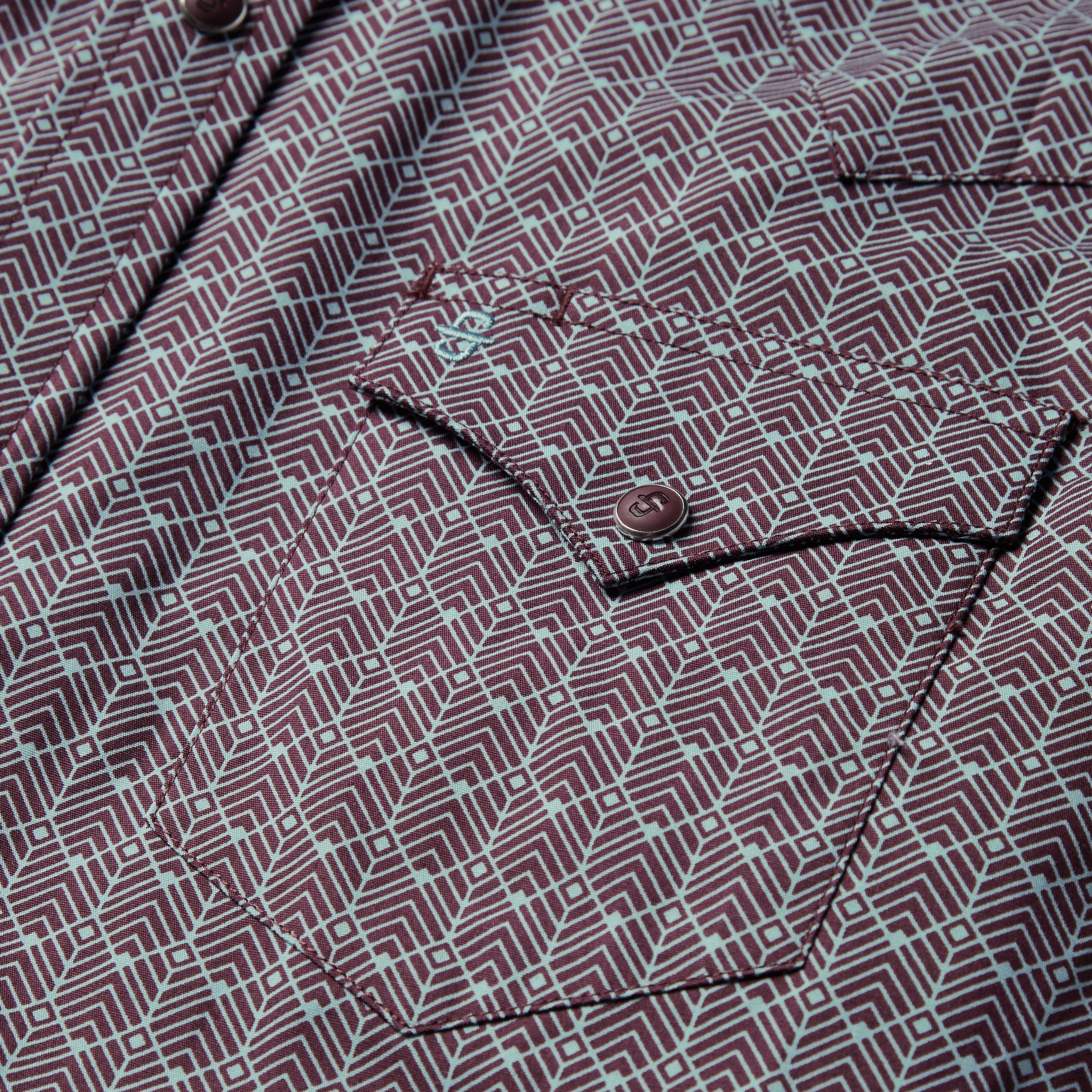 Chevron Grid Shirt Brown | Stetson