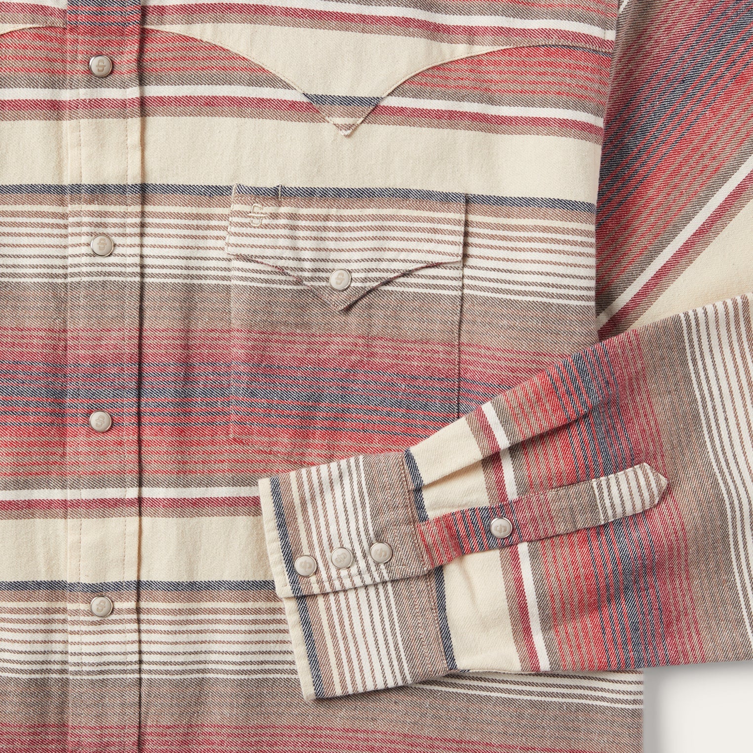Brushed Twill Striped Shirt Red | Stetson