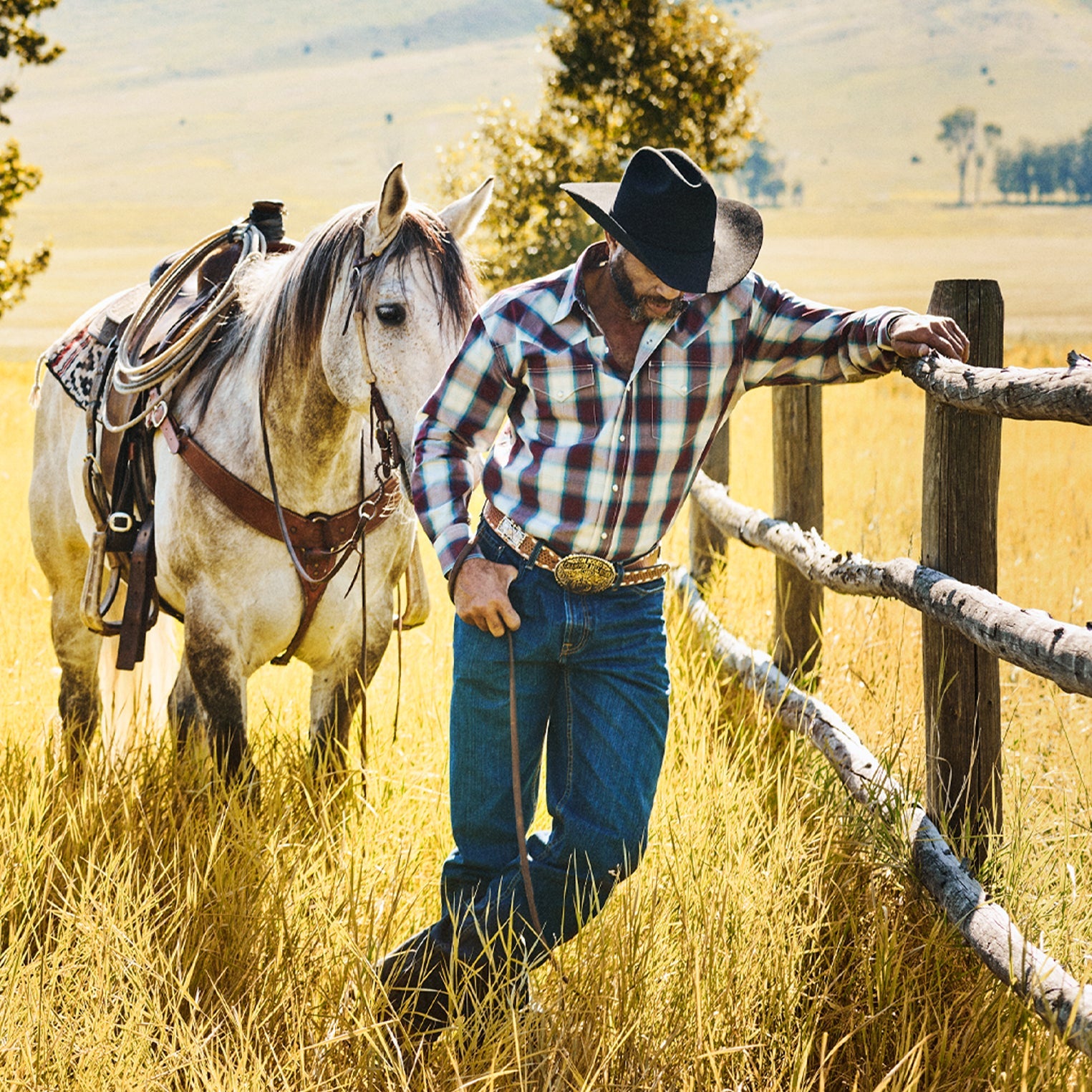 Wine Plaid Shirt Wine | Stetson