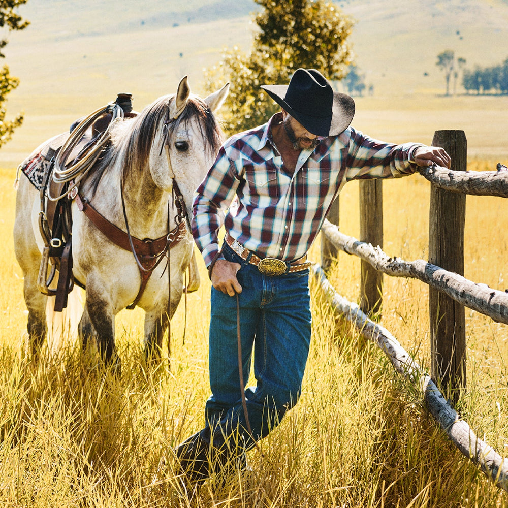 Wine Plaid Shirt Wine | Stetson