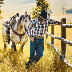 Wine Plaid Shirt Wine | Stetson
