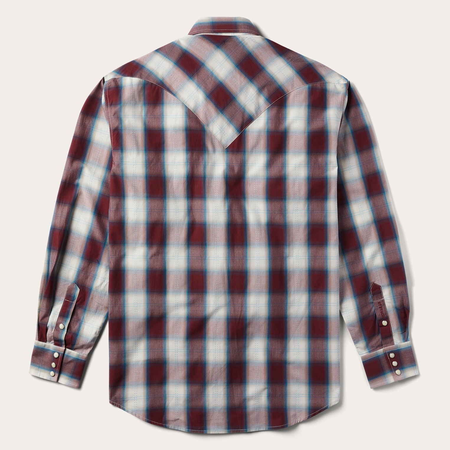 Wine Plaid Shirt Wine | Stetson