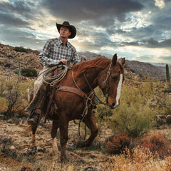 Dobby Twill Plaid Shirt Brown | Stetson
