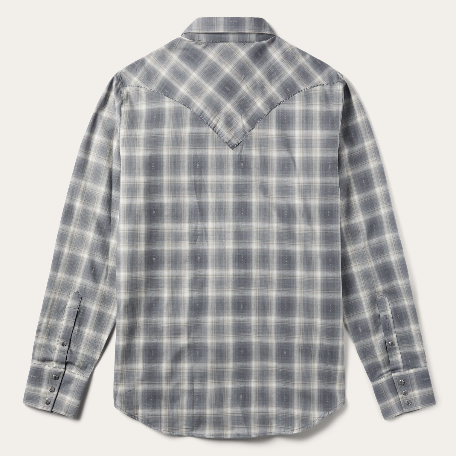 Dobby Twill Plaid Shirt Brown | Stetson