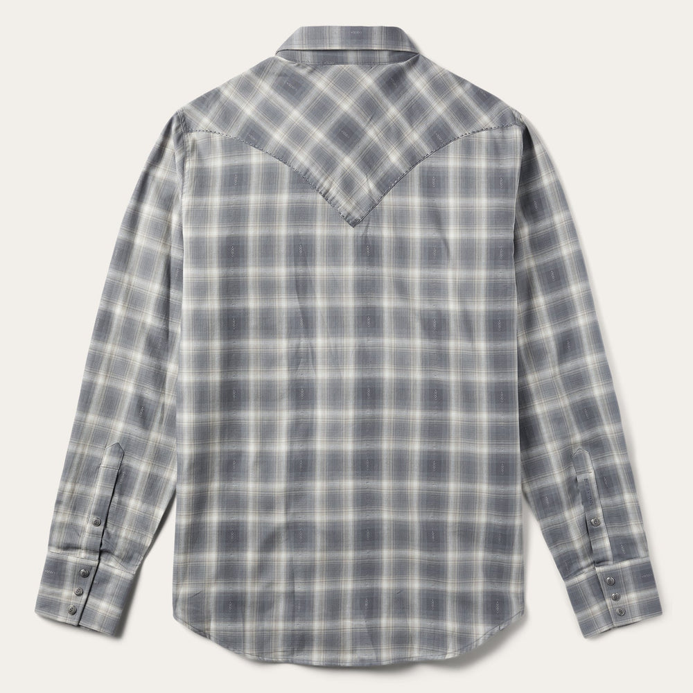 Dobby Twill Plaid Shirt Brown | Stetson