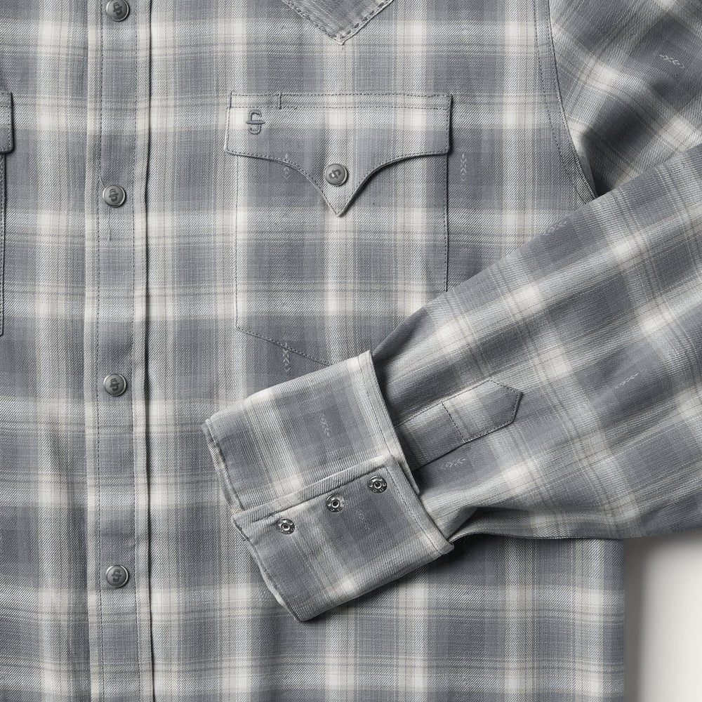 Dobby Twill Plaid Shirt Brown | Stetson