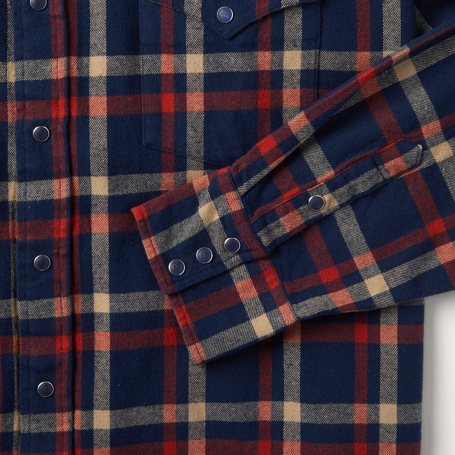 Brushed Twill Plaid Shirt Blue | Stetson