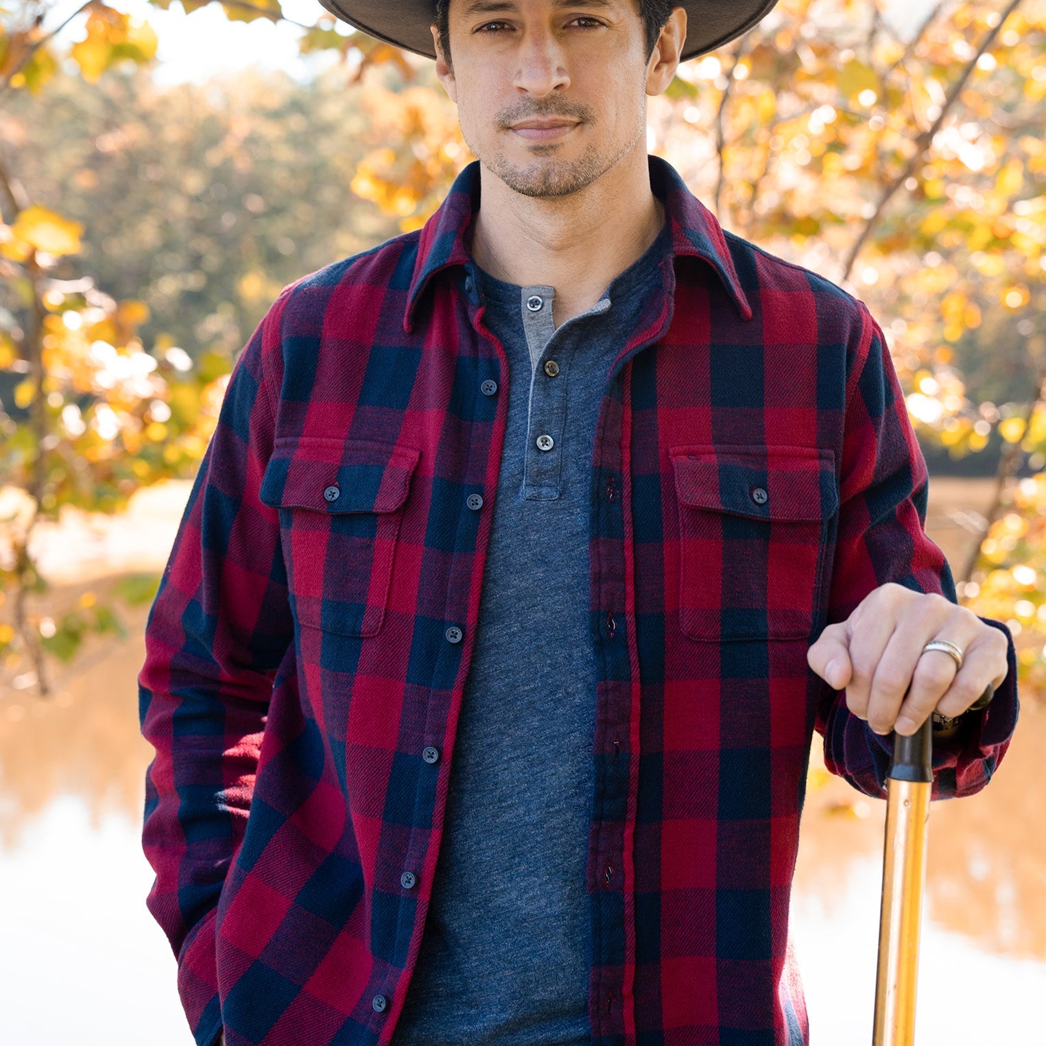 Buffalo Check Twill Shirt Red | Stetson