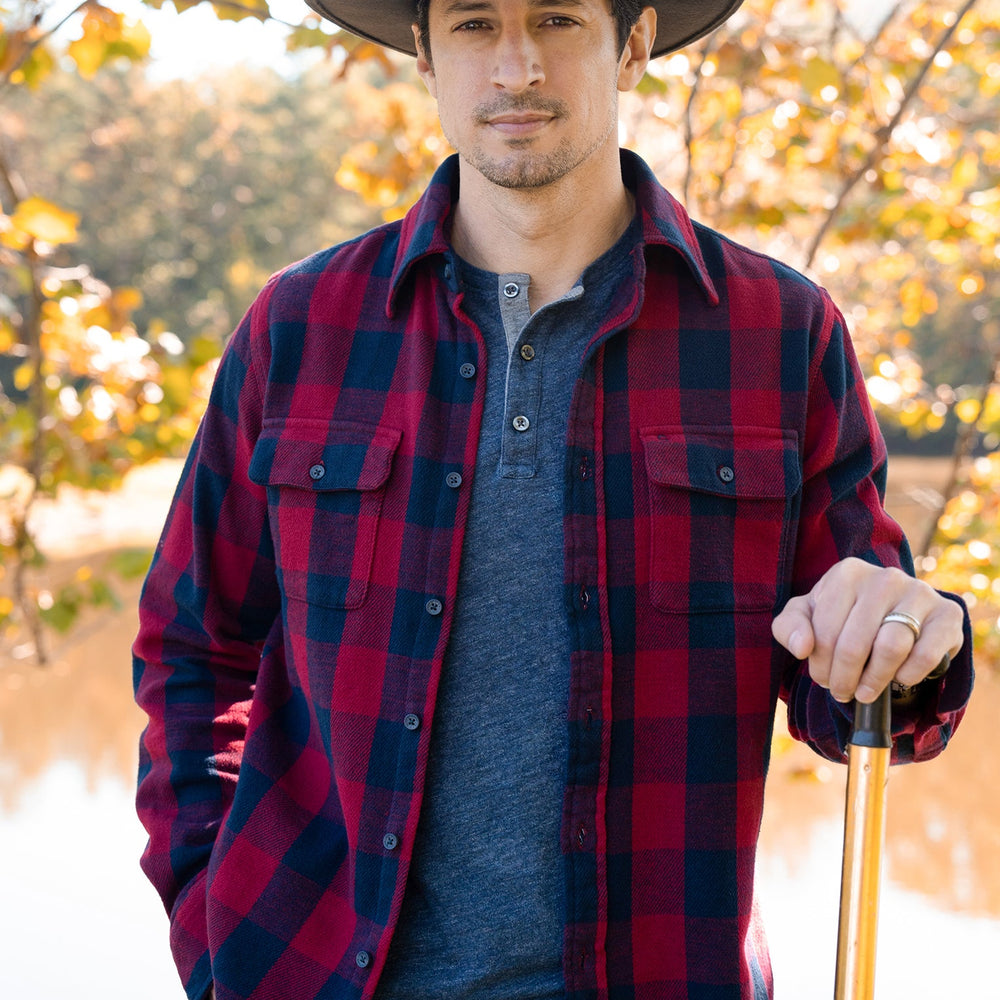 Buffalo Check Twill Shirt Red | Stetson