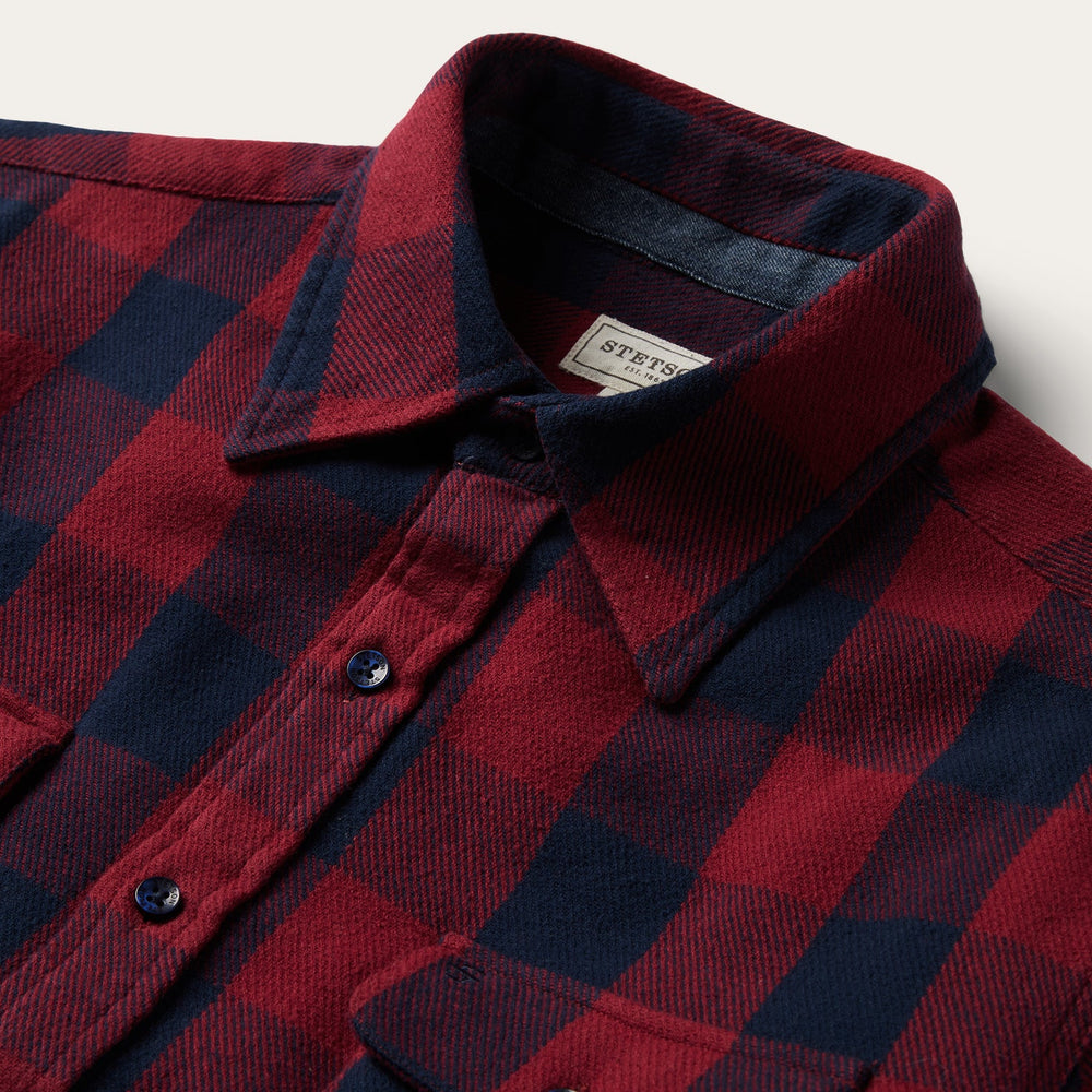 Buffalo Check Twill Shirt Red | Stetson