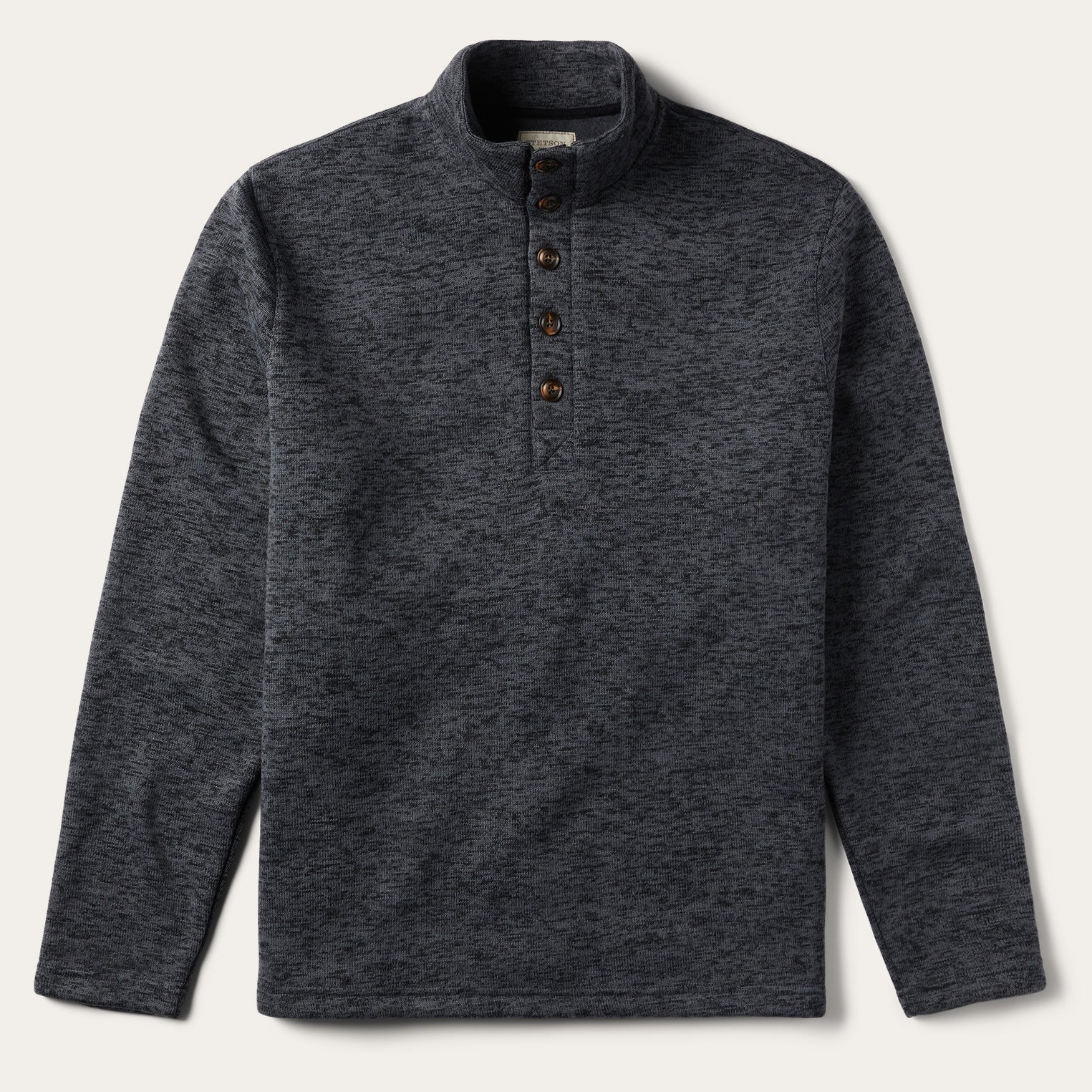 Grey Bonded Knit Sweater Grey | Stetson
