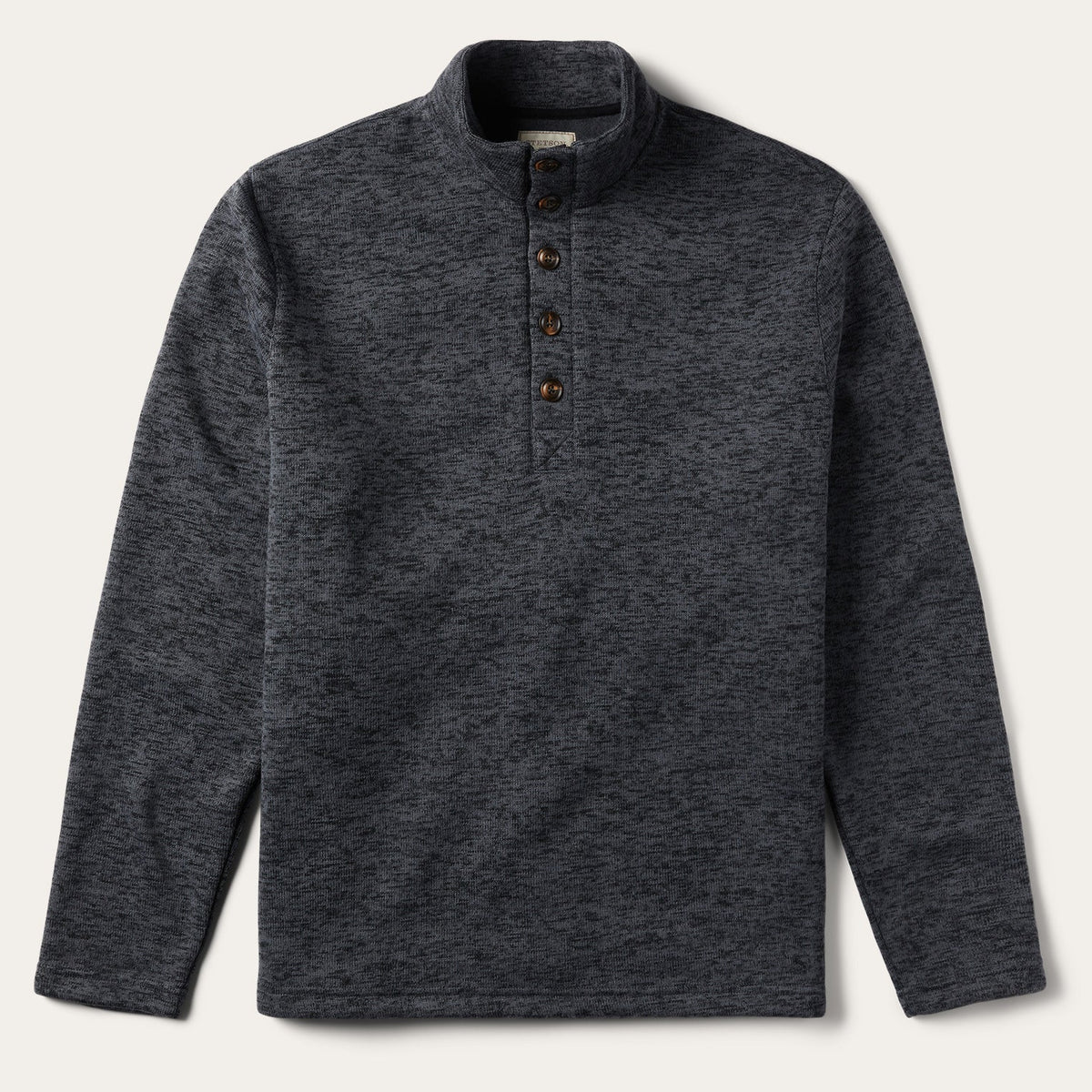 Grey Bonded Knit Sweater Grey | Stetson