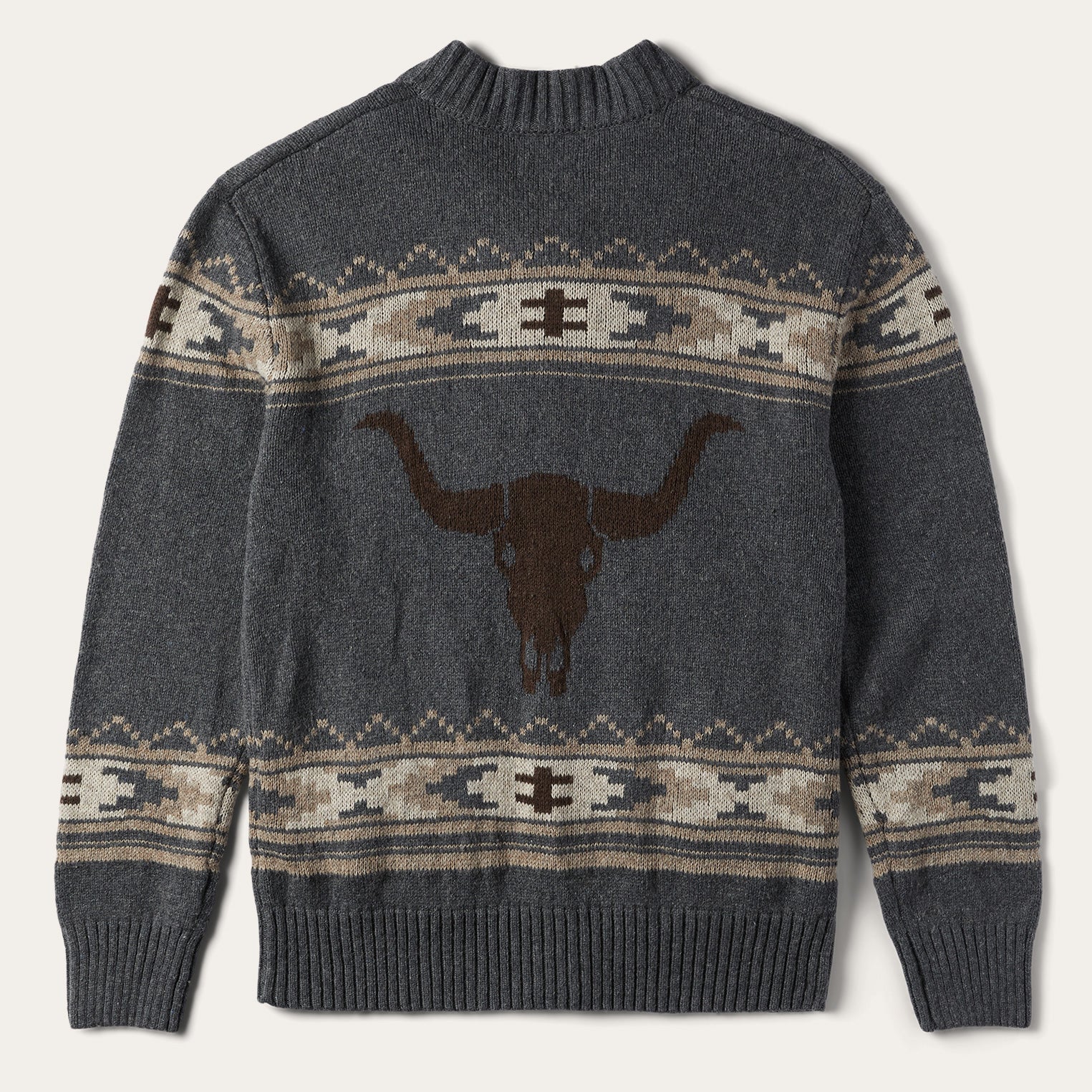 Longhorn Cardigan Grey | Stetson