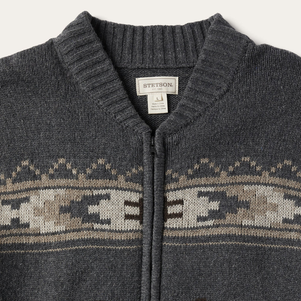 Longhorn Cardigan Grey | Stetson