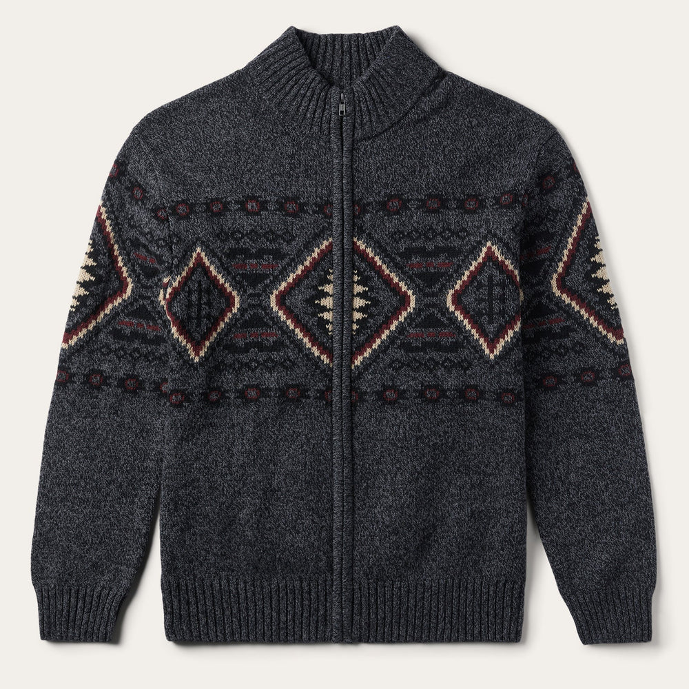 Horizontal Aztec Cardigan Grey | Stetson