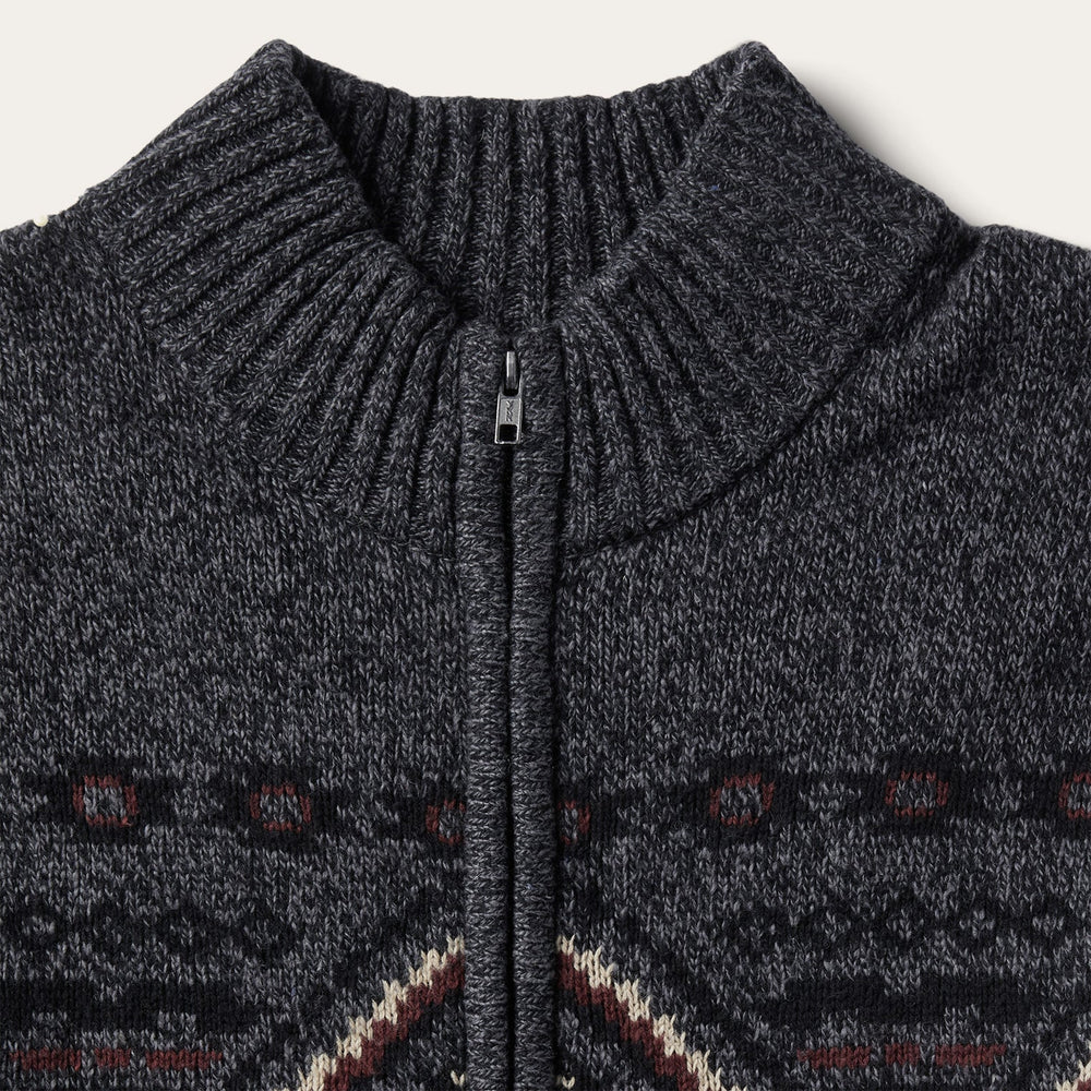 Horizontal Aztec Cardigan Grey | Stetson