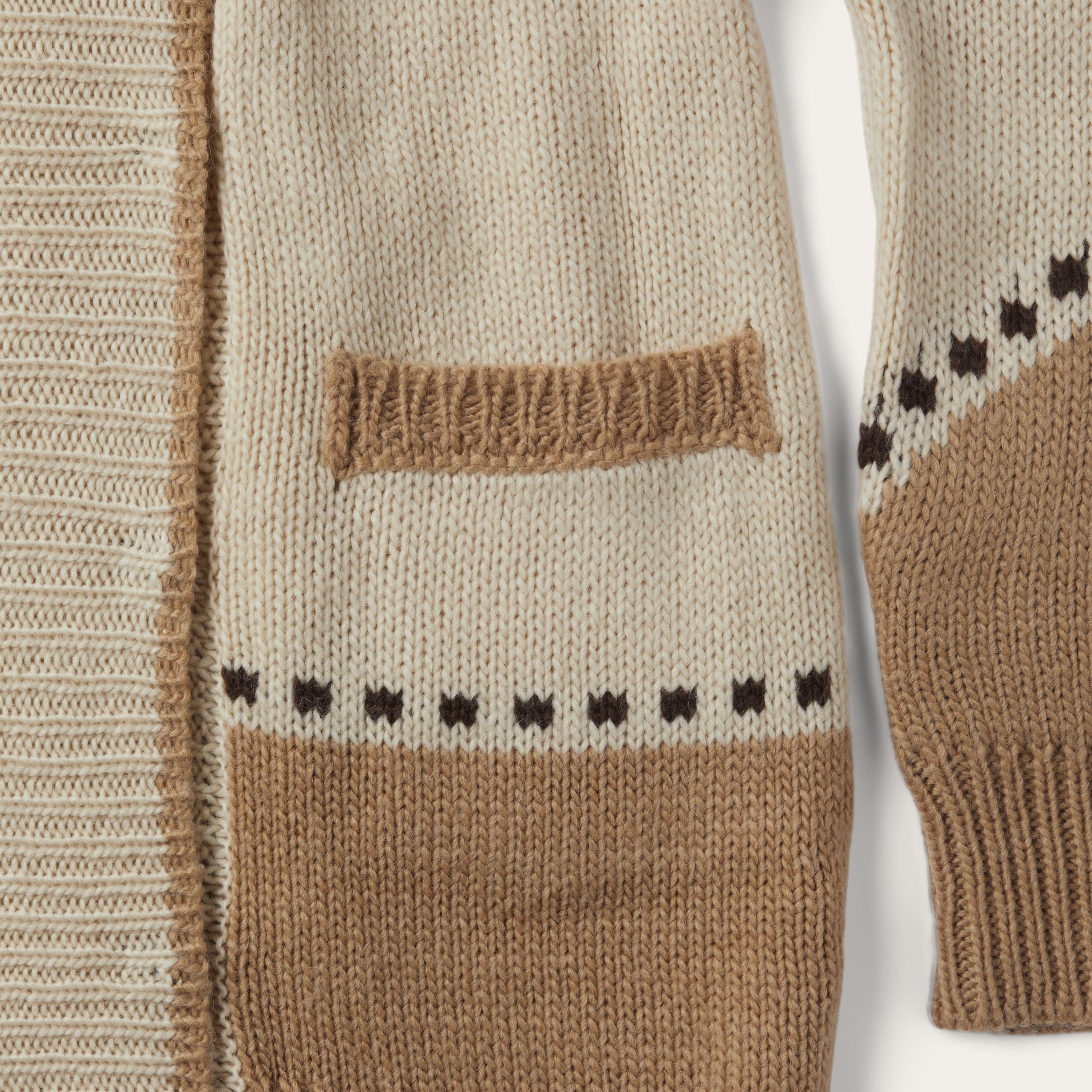 Horseshoe & Star Belted Cardigan White | Stetson
