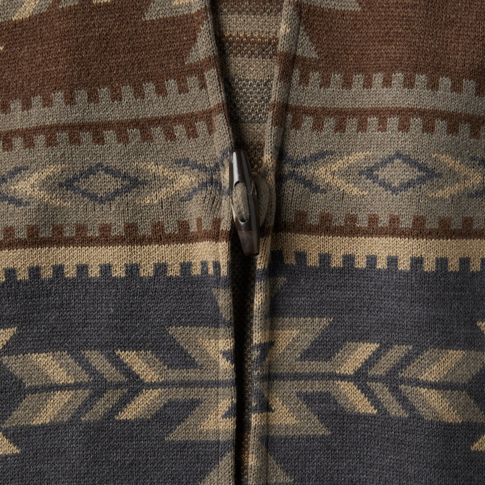 Aztec Print Sweater Poncho Multi | Stetson