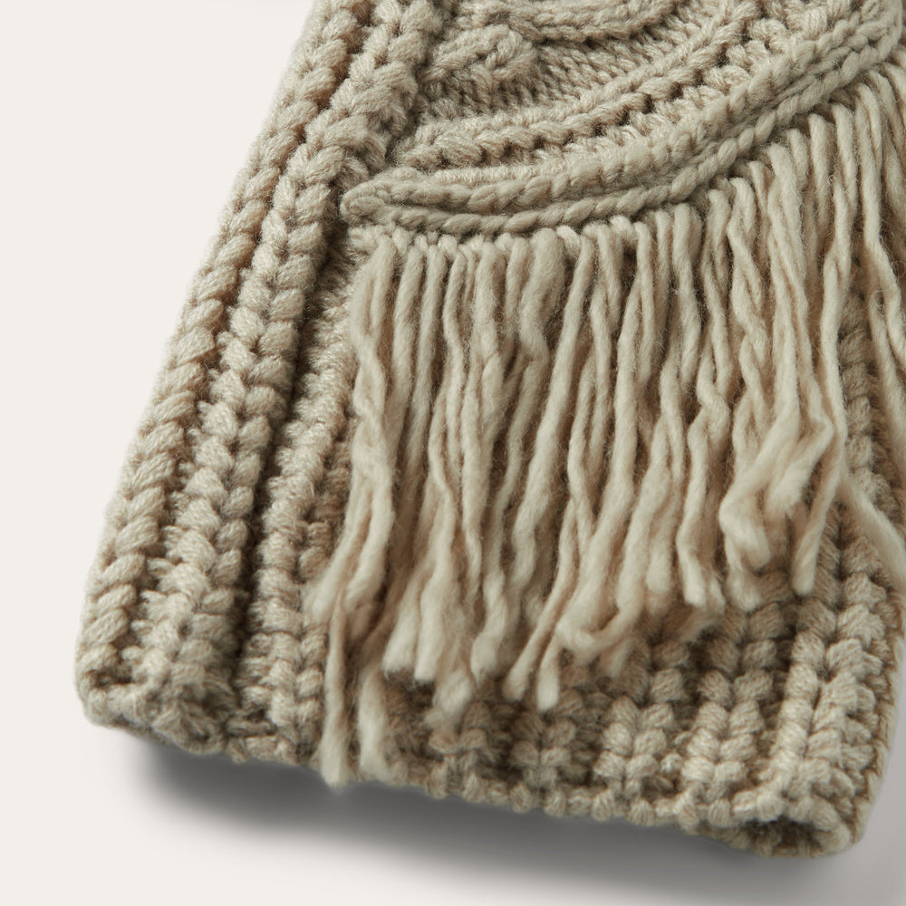 Cream Fringed Cardigan Tan | Stetson