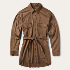 Khaki Suede Western Shirt Tan | Stetson