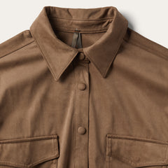 Khaki Suede Western Shirt Tan | Stetson