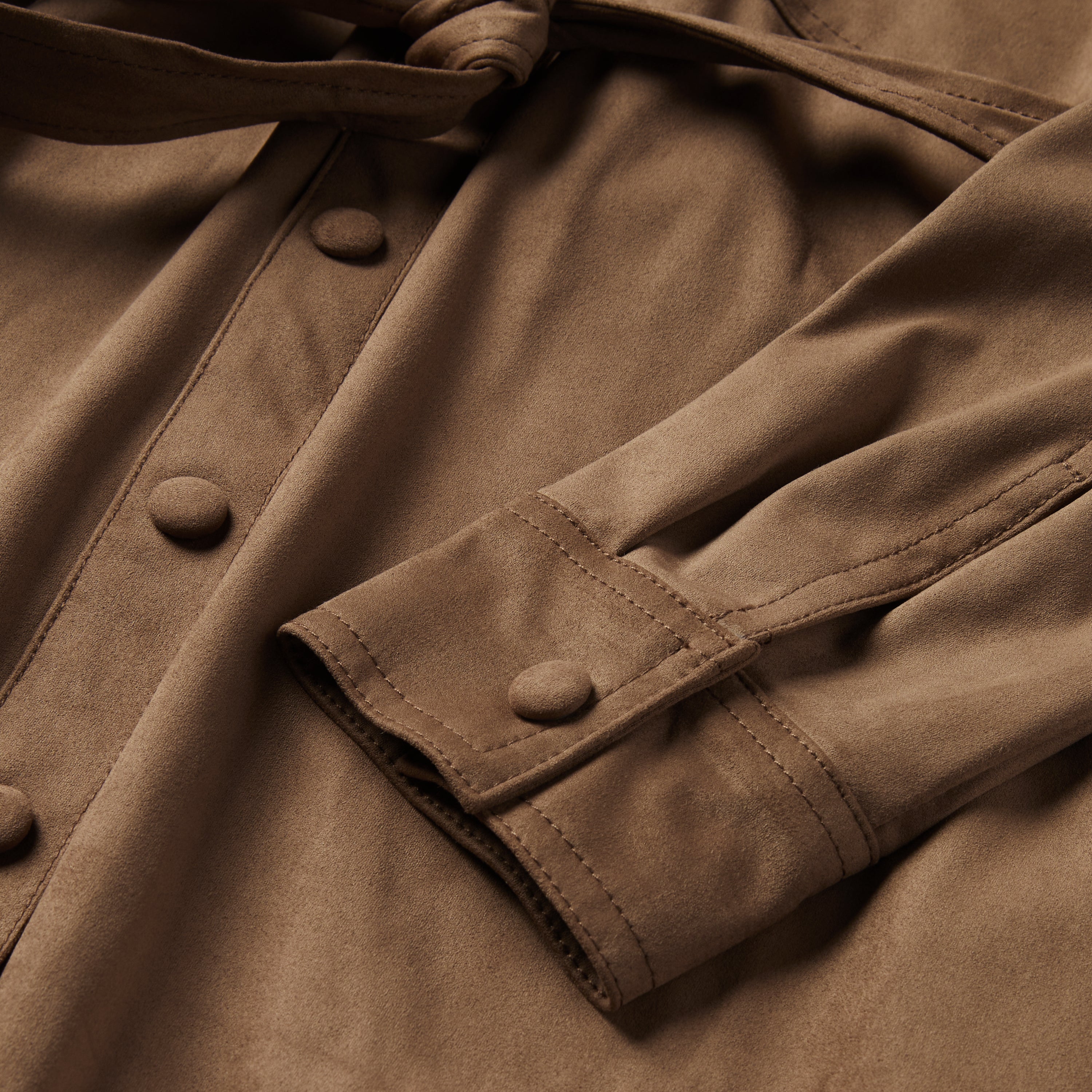 Khaki Suede Western Shirt Tan | Stetson