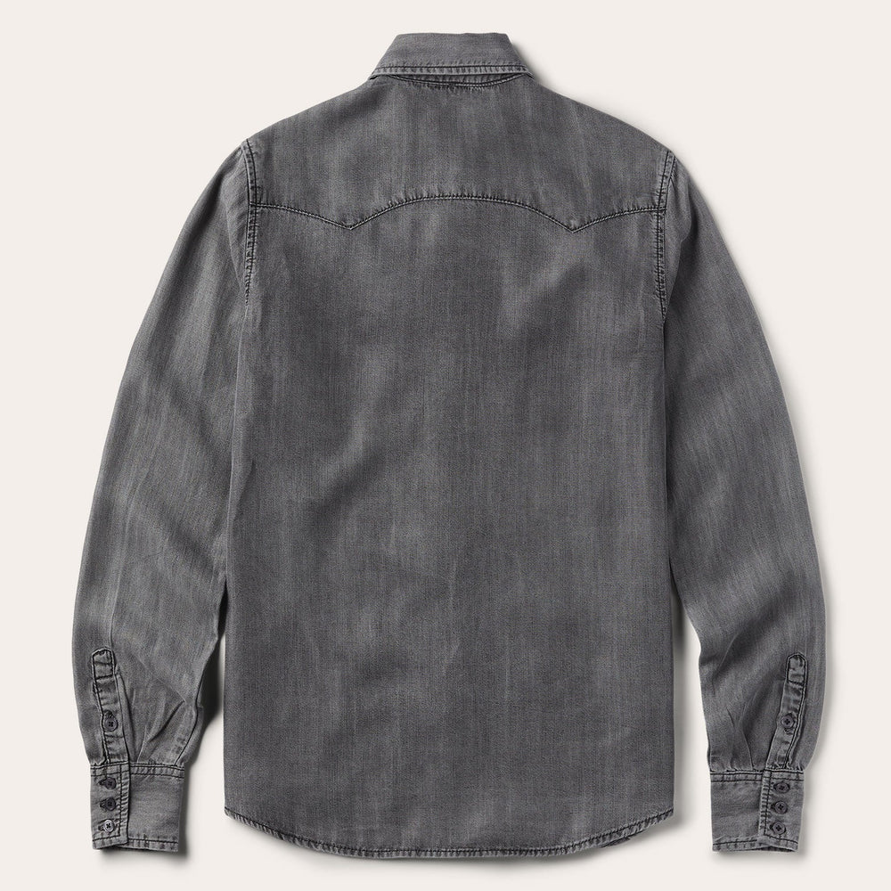 Boyfriend Fit Denim Shirt Washed Black | Stetson