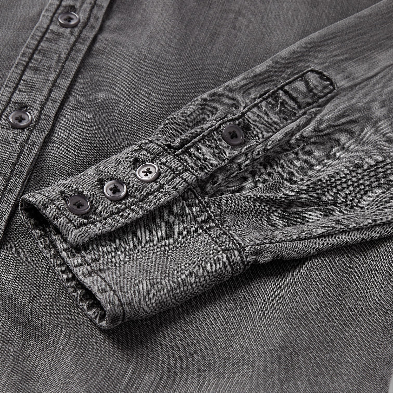 Boyfriend Fit Denim Shirt Washed Black | Stetson