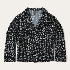 Southwestern Ditzy Print Blouse Black | Stetson