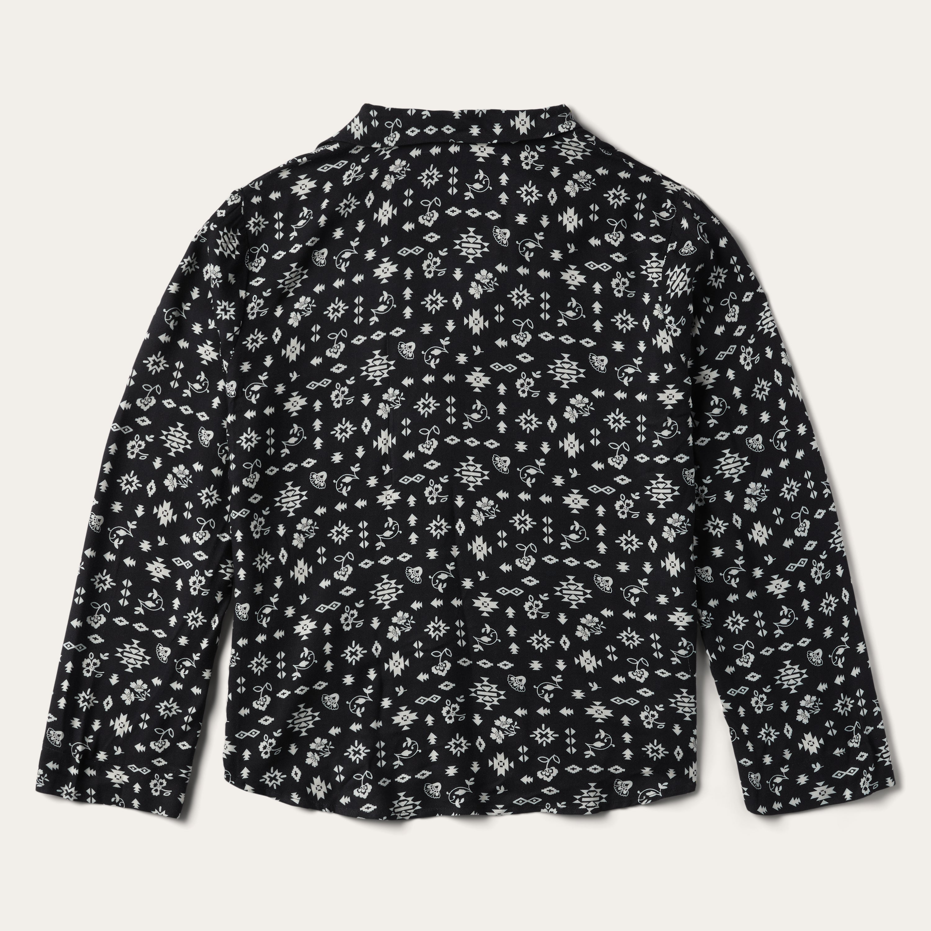 Southwestern Ditzy Print Blouse Black | Stetson